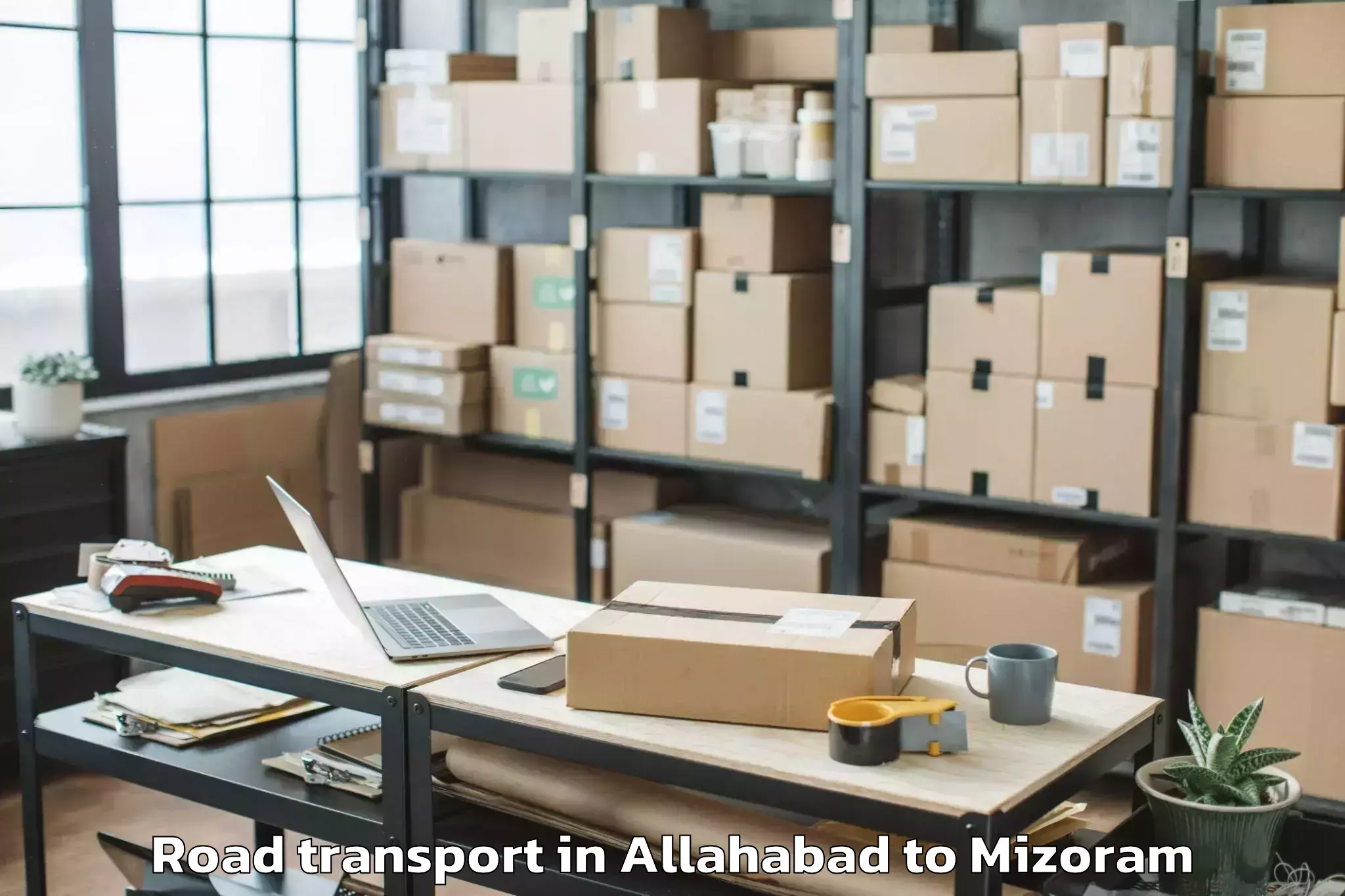 Book Allahabad to North Vanlaiphai Road Transport Online